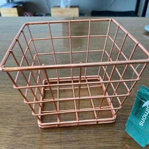 Brand new - pink gold color small basket (3 for $30)